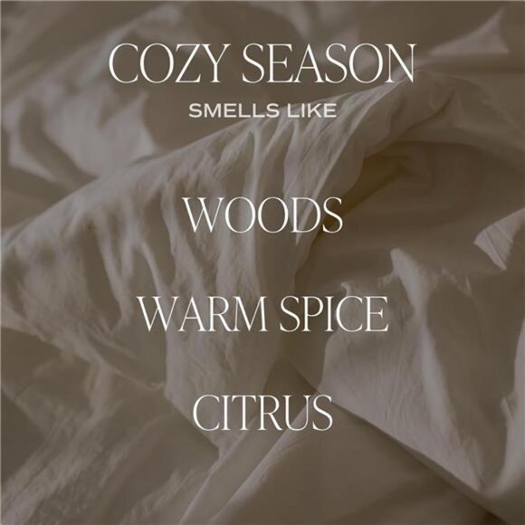 Cozy Season Soy Candles - Fall Candles with Woods, Warm Spice, and Citrus Scent - Picture 2 of 10